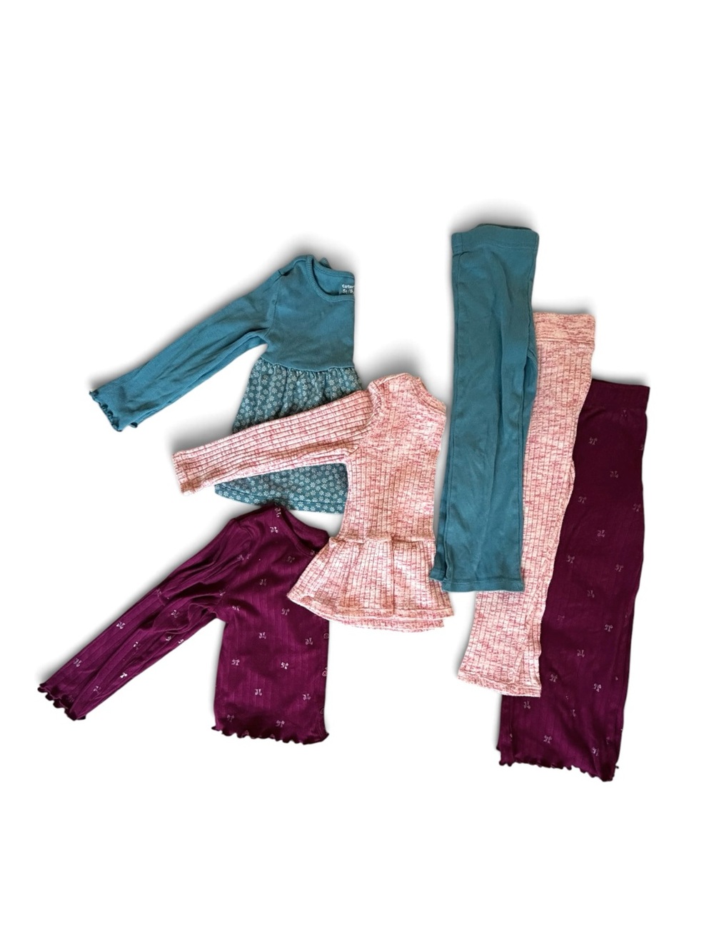 Girls Mixed ribbed 3-Piece Outfit bundle